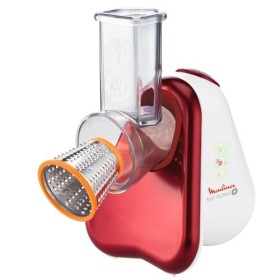 Moulinex Fresh Express DJ755G Affettatutto Grattugia Elettrico, 5 Funzioni di Taglio, 200 W, 1 Liter, 1 Decibel, plastica, Rosso
