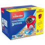 Vileda Supermocio Box Sistema Lavapavimenti, Set con Strizzatore, Secchio, Manico 3 Pezzi, 1 Fiocco 3Action XL, 2 Fiocchi Microf