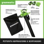 Greenworks Aspirapolvere a Batteria e Soffiatore di Foglie 2in1, GD40BVK2X, Li-Ion 40 V, 185km/h Velocità dell'aria,Velocità V