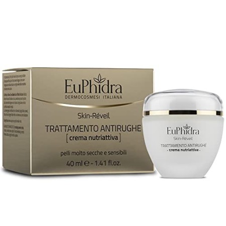 Euphidra Skin Réveil, Trattamento Antirughe, Crema Nutriattiva, Pelli Molto Secche e Sensibili - 40 ml.