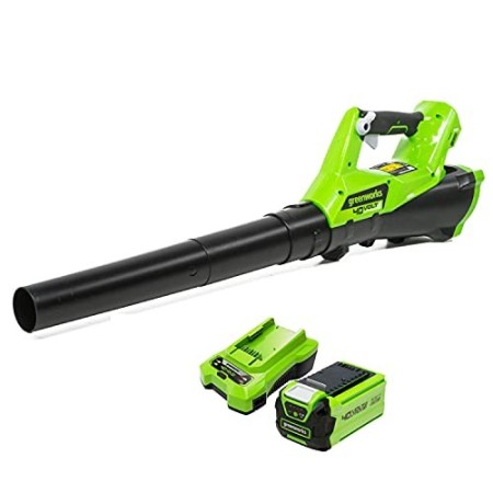 Greenworks Tools 40 V Soffiatore Assiale a Batteria G40AB (Li-Ion 40V 177 km/h, Potente Soffiatore Assiale ad Aria con Controllo