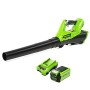 Greenworks Tools 40 V Soffiatore Assiale a Batteria G40AB (Li-Ion 40V 177 km/h, Potente Soffiatore Assiale ad Aria con Controllo