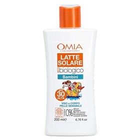 Omia, Latte Solare Eco Bio Bambini SPF 30, Alta Protezione, 200 ml