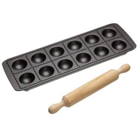 Kitchen Craft Italian Collection, Stampo Antiaderente per Ravioli con matterello