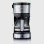 Severin KA 4808 Macchina per il Caffè, Fino a 4 Tazze, Permanente Lavabile, Filtro Oscillante, Piastra Riscaldante, 750 W, Acci