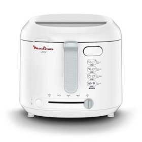 Moulinex AF2031 Friggitrice, Uno, Capacità di 1 Kg per 4 persone, Capacità olio 1,8 L, Bianco