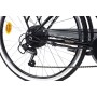 Discovery E4000, Bicicletta a pedalata assisita, City Bike con Ruote da 26", Cambio Shimano 6 velocità Donna, Nero